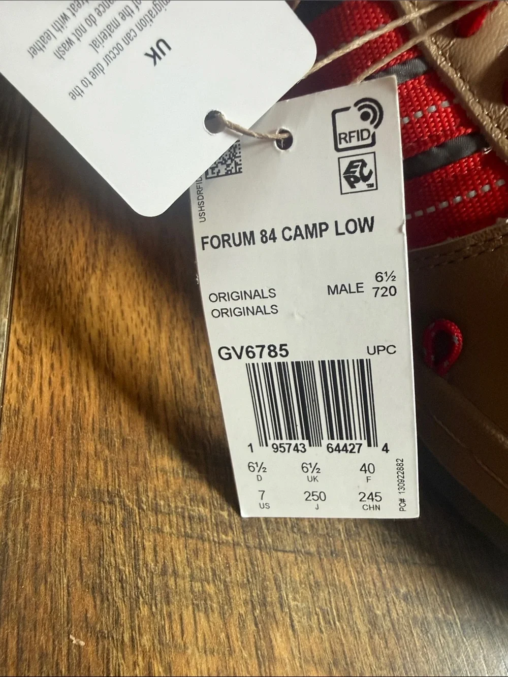 Adidas Forum 84 Camp Low GV6785 Brown Red Sneakers NWT Men’s 7 Women’s 8